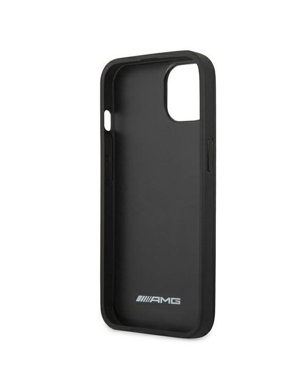 AMG AMHCP13SGSEBK Back Case Кожанный Чехол для телефона Apple iPhone 13 Mini Черный