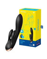 Satisfyer Rabbit Double Flex Вибратор с Беспроводным управлением Черный