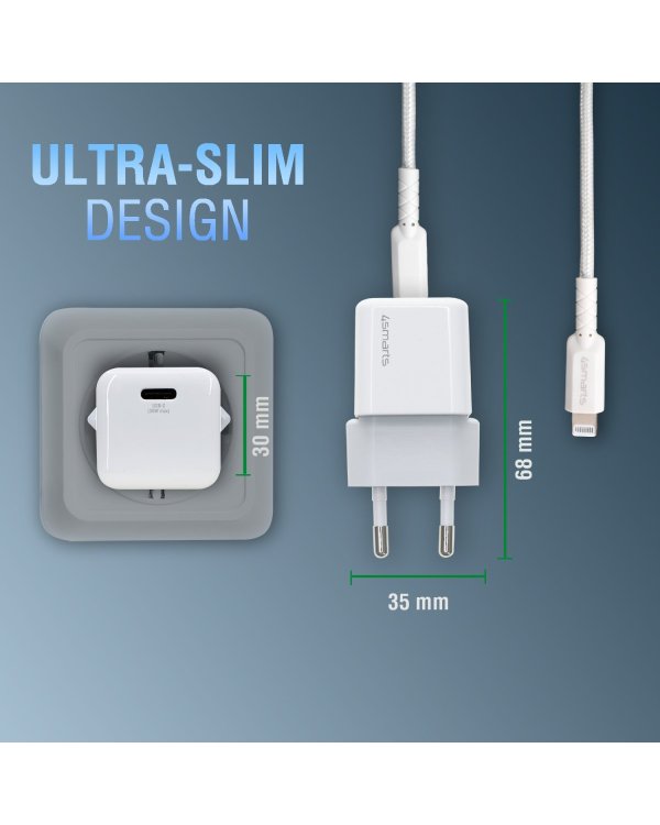 4smarts VoltPlug Mini PD 30W с GaN USB-C на Lightning / MFI / 1.5m