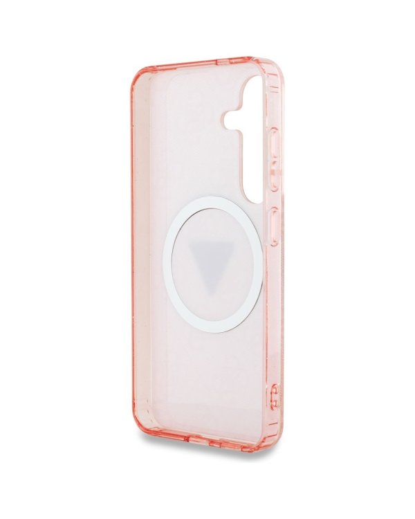 Guess 4G Glitter Triangle Buttons MagSafe Чехол для Samsung Galaxy S25