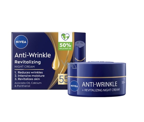 Nivea Anti-Wrinkle + Revitalizing Ночной Крем 55+ 50ml