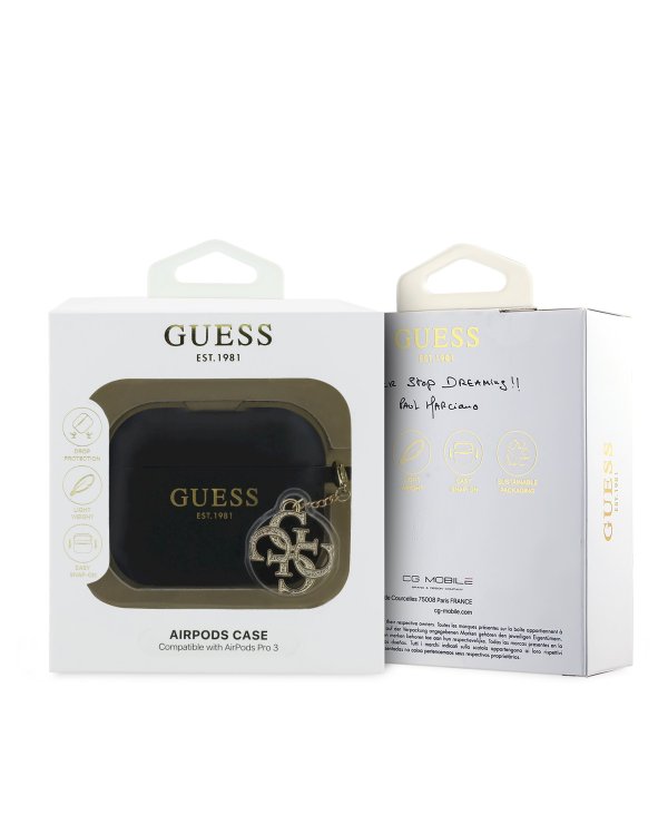 Guess 4G Charm Silicone Case Чехол для наушников Apple AirPods Pro 3