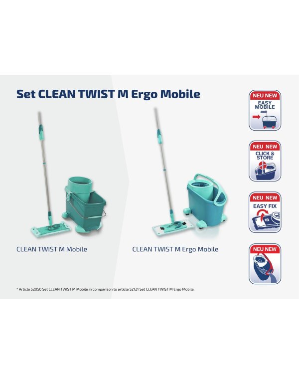 Leifheit 52121 Набор для уборки пола Clean Twist M Ergo Mobile