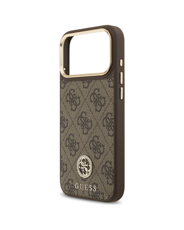 Guess 4G Strass Logo & Big Strap Metal Buttons MagSafe Case Защитный Чехол для Apple iPhone 17 Pro Max