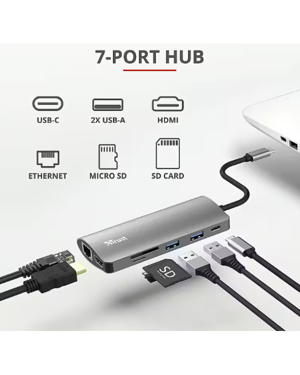 Trust 25661 Dalyx 7-in-1 USB хаб