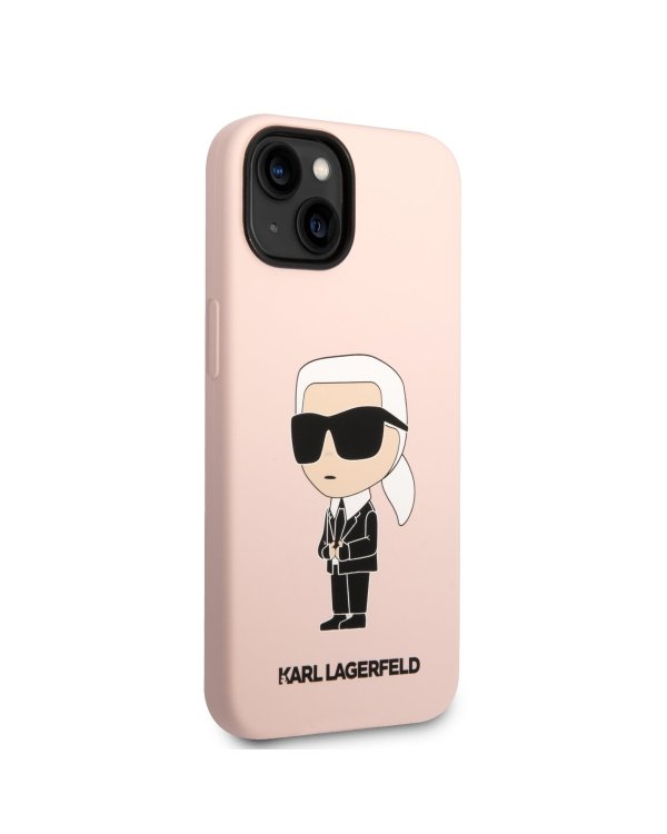 Karl Lagerfeld Liquid Silicone Ikonik NFT Case Защитный чехол для iPhone 14 Plus / розовый