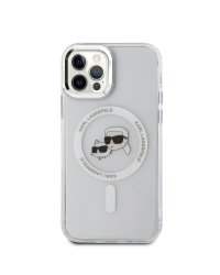 Karl Lagerfeld IML K&CH Heads Metal Frame MagSafe Защитный чехол для iPhone 12/12 Pro / прозрачный