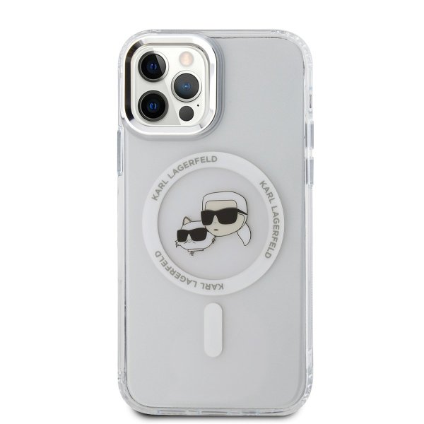 Karl Lagerfeld IML K&CH Heads Metal Frame MagSafe Защитный чехол для iPhone 12/12 Pro / прозрачный