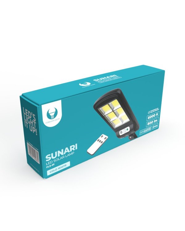 Forever Light SUNARI Солнечная Лампа LED PIR / 10W / 800lm / 6000K / 2400mAh