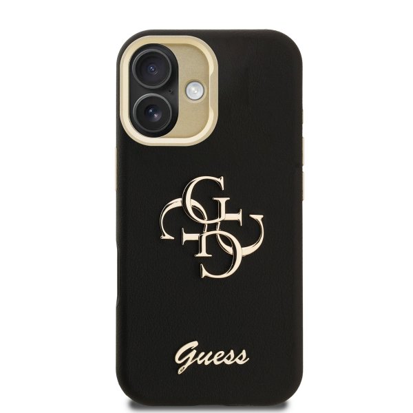 Guess PU Grained 4G Logo Stand Camera Frame Case Чехол для Apple iPhone 16