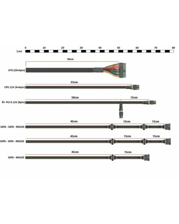 Rebeltec ATX RAPTOR BRONZE 80 Single блок питания 500W