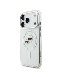 Karl Lagerfeld IML K&CH Heads Metal Frame MagSafe Case Защитный чехол для iPhone 17 Pro / прозрачный