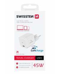 Swissten GaN Travel Charger Адаптер USB-C 45W
