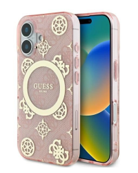 Guess IML Peony On 4G Background MagSafe Защитный Чехол для Apple iPhone 16