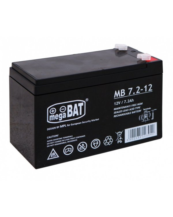 megaBAT MB 7.2-12 Аккумулятор 12V/7Ah / 151x95x65mm