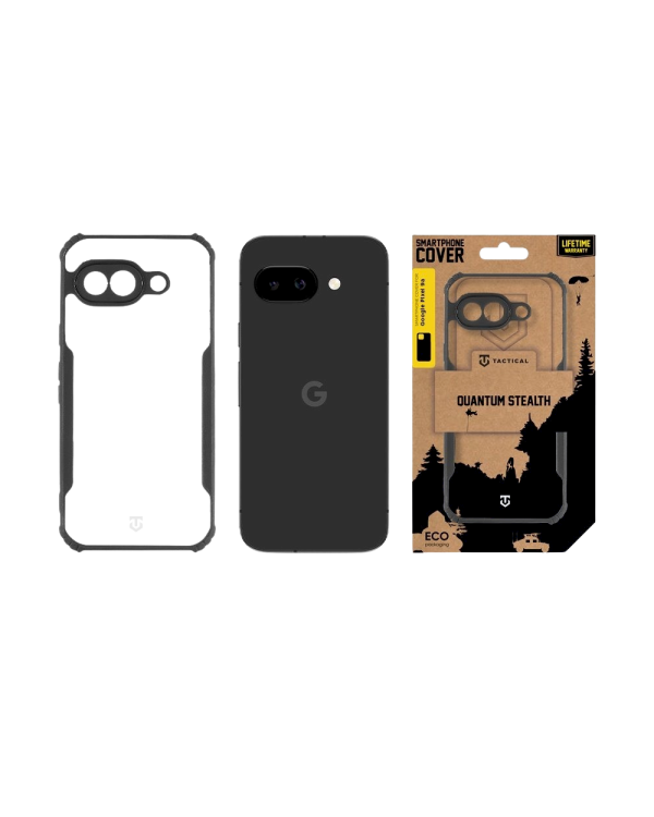 Tactical Quantum Stealth Cover Защитный чехол для Google Pixel 9a / прозрачный/чёрный