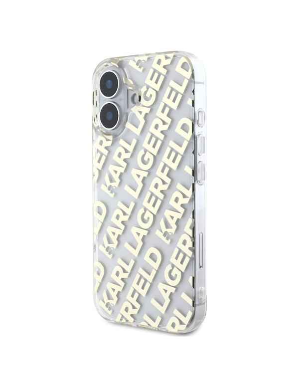 Karl Lagerfeld IML Electroplated Repeated Logo Case Защитный чехол для iPhone 16 / золотой