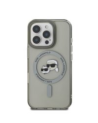 Karl Lagerfeld IML K&CH Heads Metal Frame MagSafe Case Защитный чехол для iPhone 16 Pro Max / чёрный