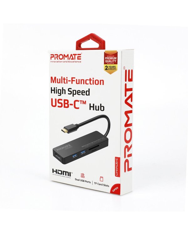 PROMATE LinkHub-C USB-C to HDMI 4K / 2X USB 3.0 / SD