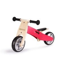 Ecotoys Деревянный беговел розовый
