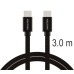 Swissten Textile Универсальный Quick Charge 3.1 USB-C / USB-C Кабель данных и зарядки 3м Черный