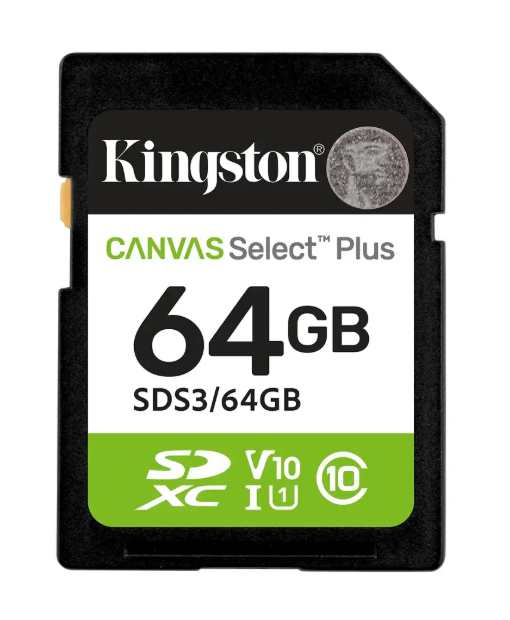 Обложка книги «Kingston Technology Canvas Select Plus Gen3 Карта памяти 64GB»