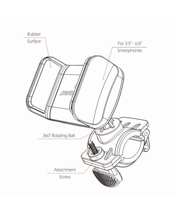 Swissten S-Grip BCCL1 Держатель Телефона Для Велосипеда