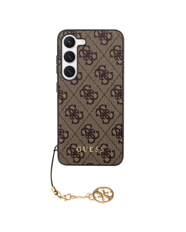 Guess 4G Charm Case Защитный чехол для Samsung Galaxy S23 / коричневый