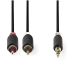 Nedis Aux провод 3.5 mm -> 2x RCA 0.5m Черный