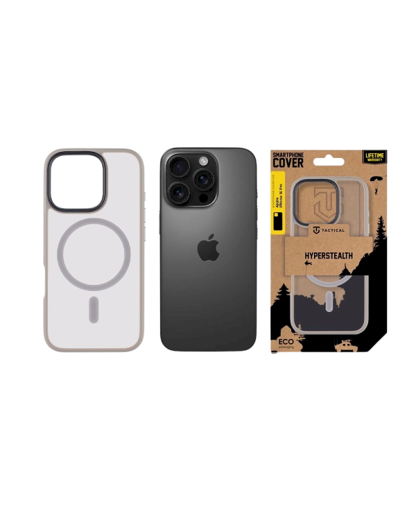 Дополнительное изображение книги «Tactical MagForce Hyperstealth Cover Защитный чехол для iPhone 16 Pro / светло-серый»