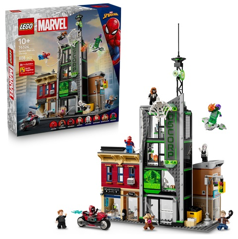 Обложка книги «LEGO 76324 Marvel Spider-Man vs Oscorp Конструктор»