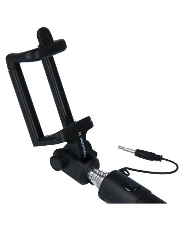 Дополнительное изображение книги «Swissten Wired Selfie Stick штатив с кнопкой на ручке»