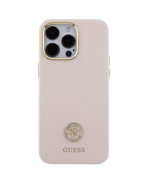 Guess Silicone Logo Strass 4G Back Case Защитный Чехол для Apple iPhone 15 Pro Max