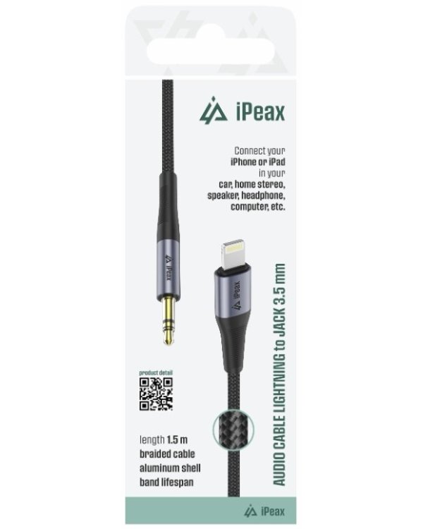 iPeax Lightning / 3.5mm Jack Адаптер 1.5m