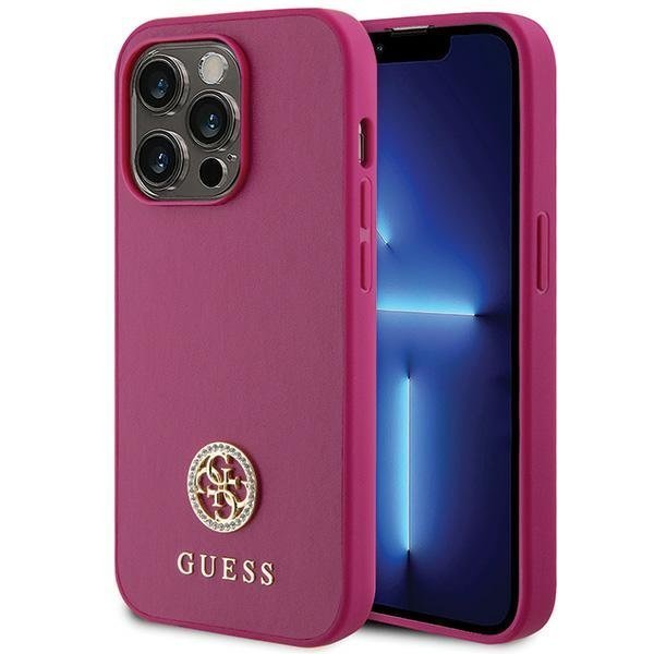 Guess Strass Metal Logo Back Case Защитный Чехол для Apple iPhone 15 Pro Max
