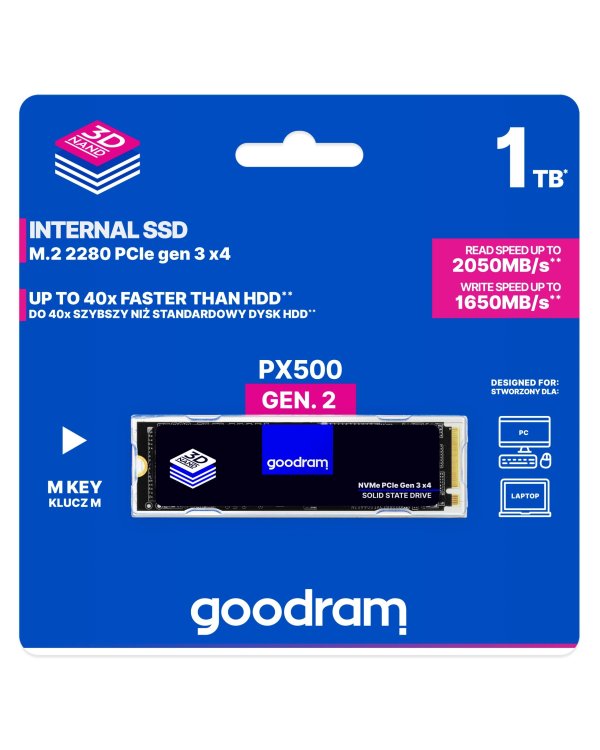 GOODRAM SSD PX500-G2 1TB M.2 PCIe 3x4 NVMe 2280
