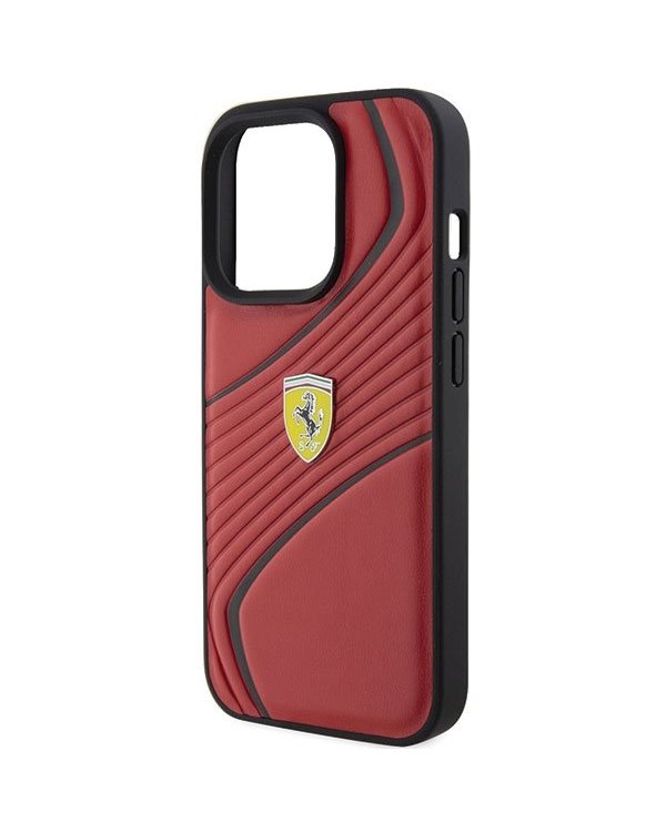 Ferrari Twist Metal Logo Back Case Защитный Чехол для Apple iPhone 15 Pro