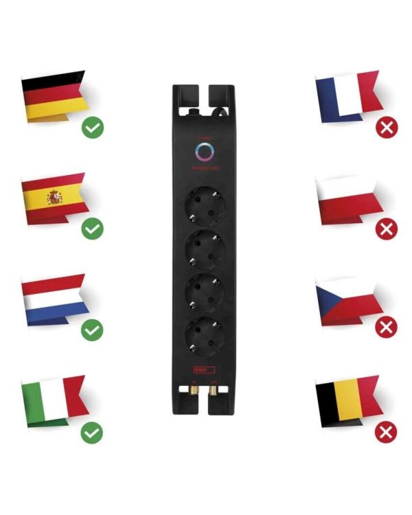Emos Power Удлинитель с защитой от перенапряжения 4 розетки 2m