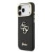 Guess PU Grained 4G Logo Stand Camera Frame Case Защитный чехол для iPhone 17 Pro Max / чёрный