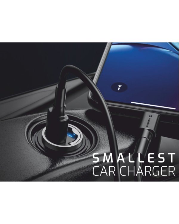 Swissten 30W Nano Металлический адаптер для автомобильного зарядного устройства с 30W PD / SCP