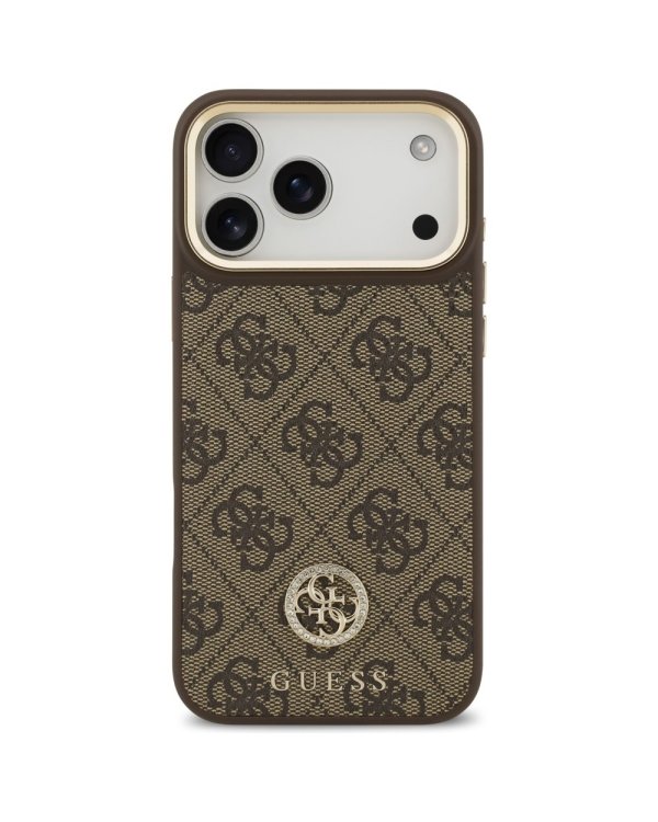 Guess 4G Strass Logo & Big Strap Metal Buttons MagSafe Case Защитный Чехол для Apple iPhone 17 Pro Max