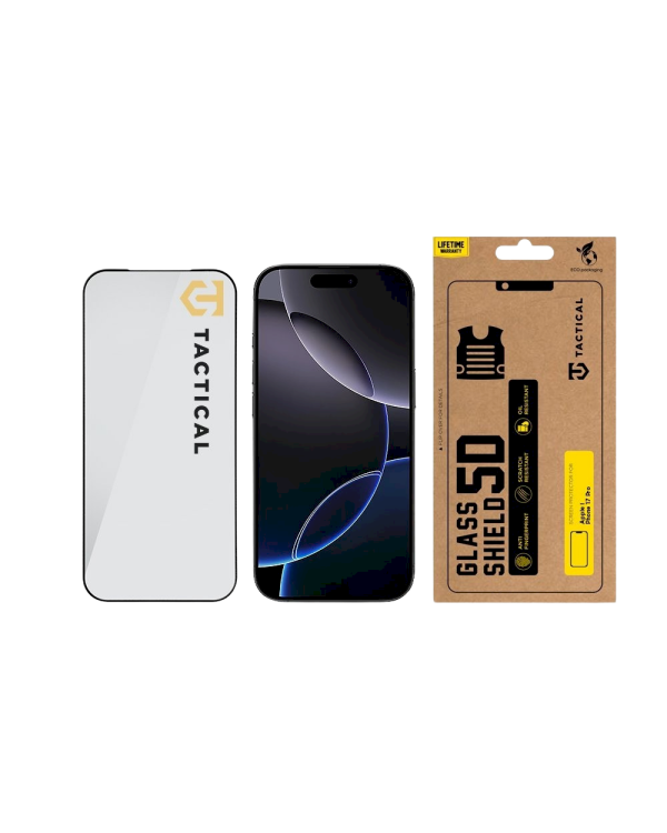 Tactical Glass Shield 5D Защитное стекло для Apple iPhone 17 Pro / чёрный