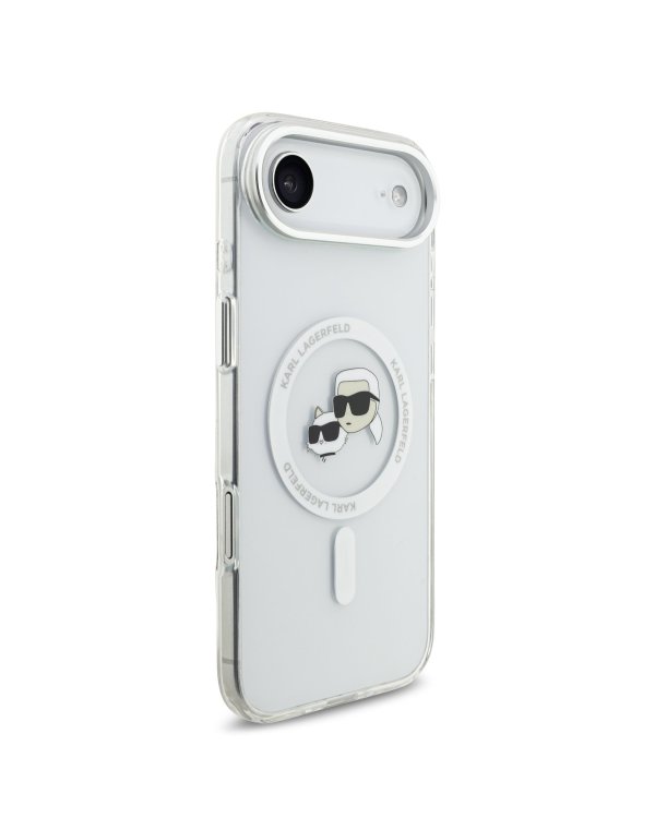 Karl Lagerfeld IML K&CH Heads Metal Frame MagSafe Case Защитный чехол для iPhone Air / прозрачный