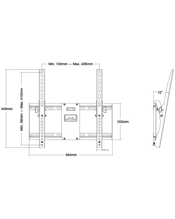 Multibrackets MB-4012 Настенный с наклоном ТВ кронштейн до 32"-55"/ 75kg