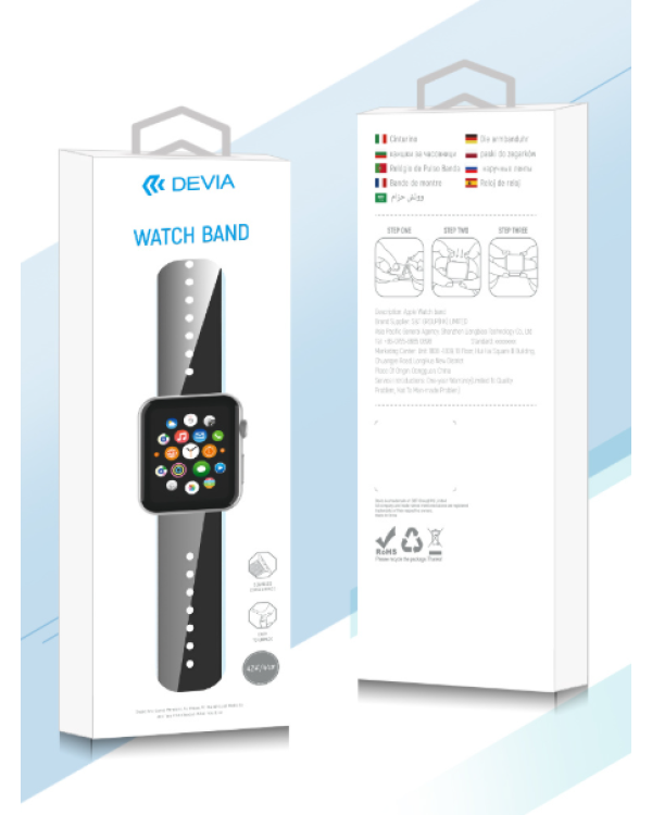 Devia Deluxe Sport Cиликоновый ремешок для часов Apple Watch 42 / 44 / 45 / 46mm / Ultra 49 mm