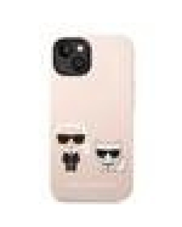Karl Lagerfeld MagSafe Compatible Liquid Silicone Karl and Choupette Case Защитный чехол для iPhone 14 Plus / розовый