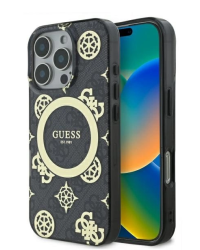 Guess IML Peony On 4G Background MagSafe Защитный Чехол для Apple iPhone 16 Pro Max