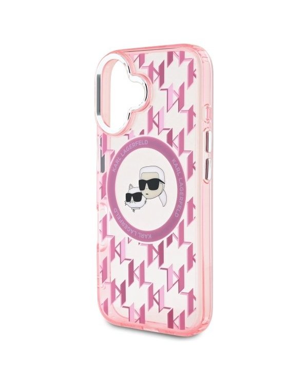 Karl Lagerfeld Hard IML Monogram Karl&Choupette Head MagSafe Case Чехол для Apple iPhone 16