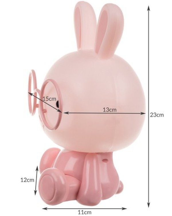 RoGer Ночной свет LED Лампа 23cm / Заяц / Розовый