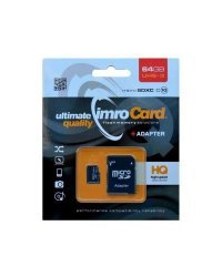 Imro Карта Памяти microSDXC 64GB / cl. 10 / UHS-3 + Adapter